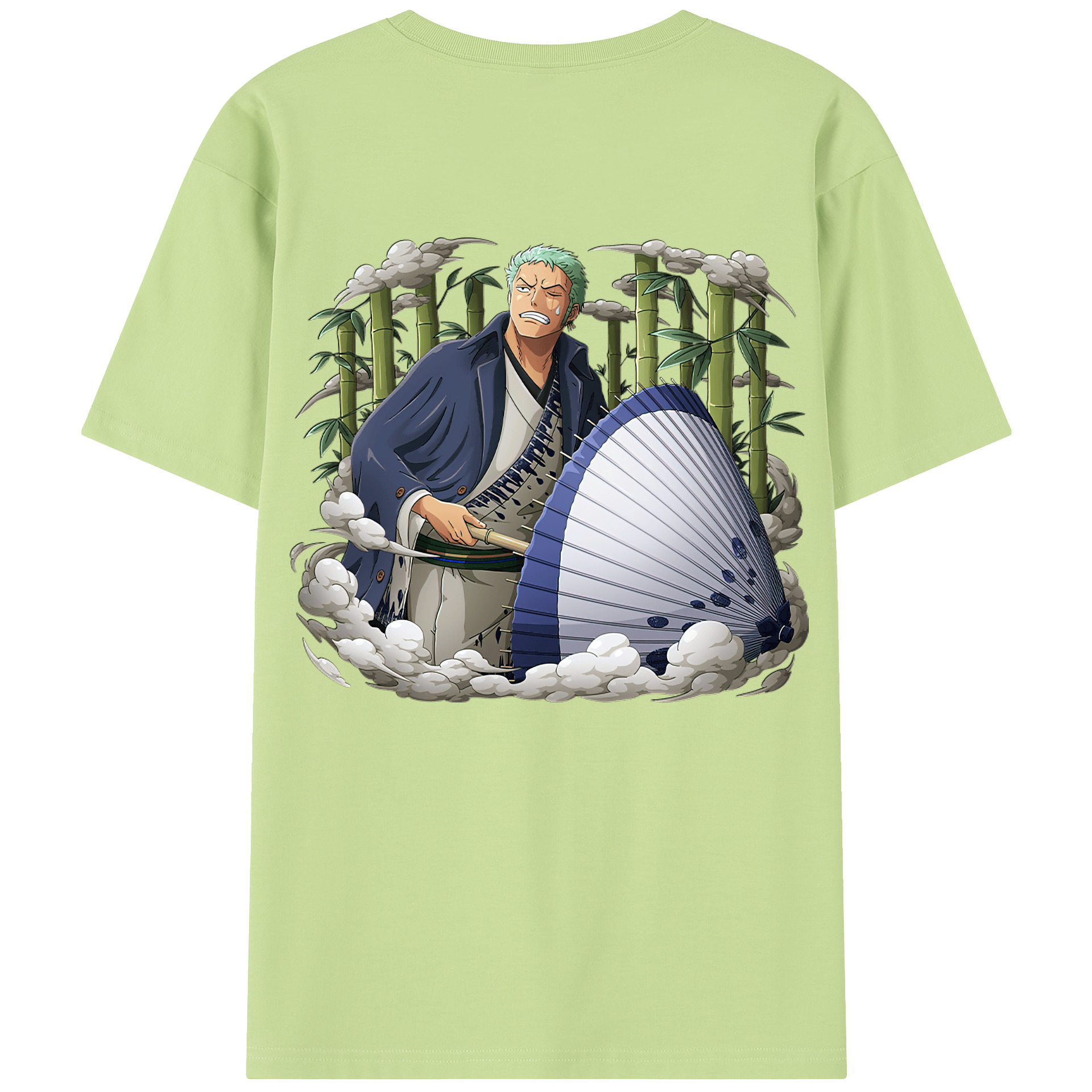 ワンピース ロロノア・ゾロ ONE PIECE Roronoa Zoro 綿100％半袖Tシャツ（背面プリント）